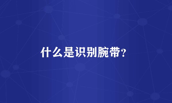什么是识别腕带？