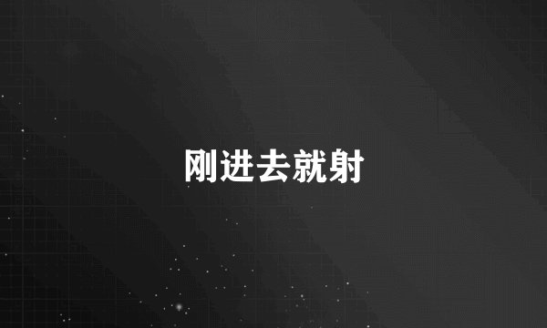 刚进去就射