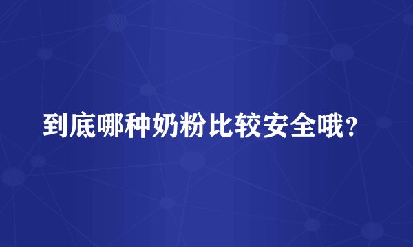 到底哪种奶粉比较安全哦？
