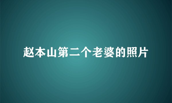 赵本山第二个老婆的照片