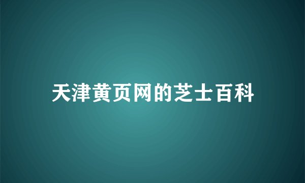 天津黄页网的芝士百科