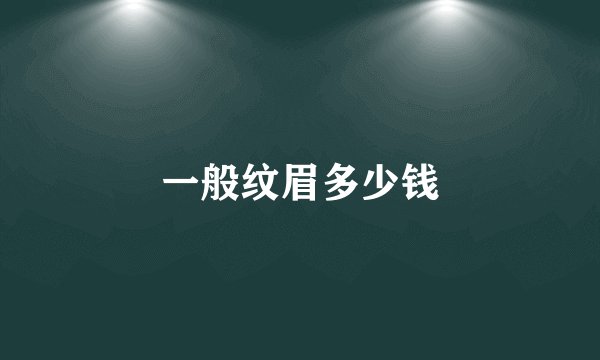 一般纹眉多少钱