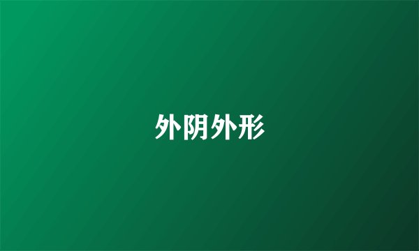 外阴外形