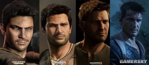 E3 2014:《神秘海域4:盗贼末路(Uncharted 4: A Thief’s End)》主角德雷克面貌进化图 新版已无可挑剔