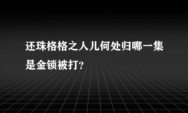 还珠格格之人儿何处归哪一集是金锁被打？