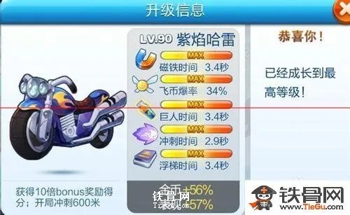 天天酷跑紫焰哈雷