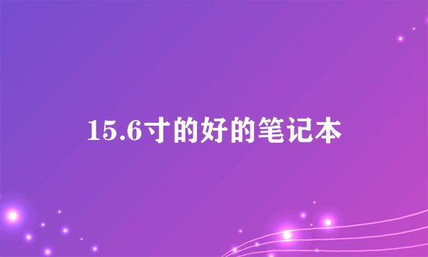 15.6寸的好的笔记本