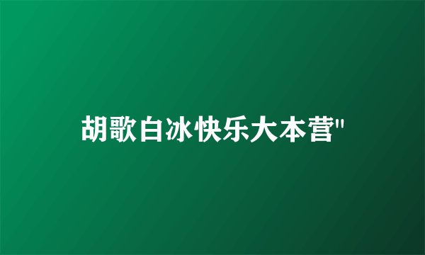 胡歌白冰快乐大本营