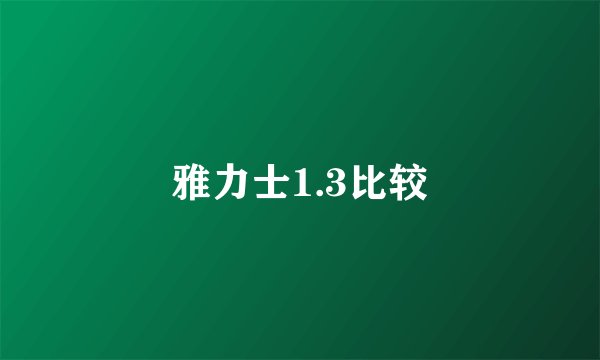 雅力士1.3比较
