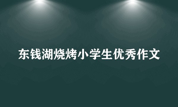 东钱湖烧烤小学生优秀作文