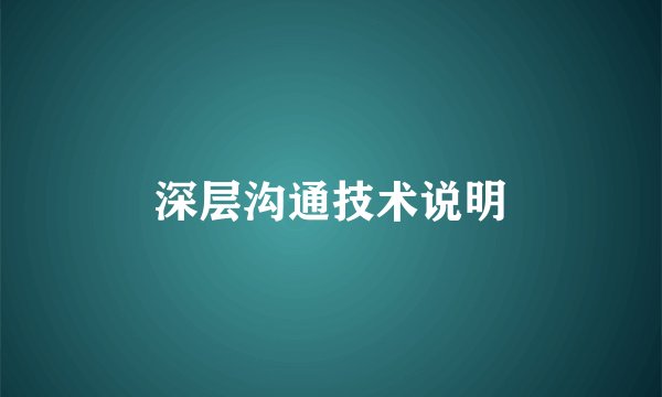 深层沟通技术说明