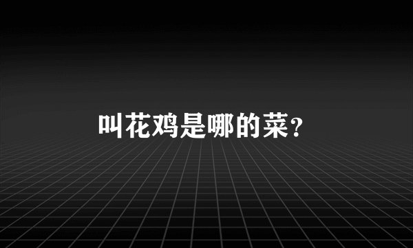 叫花鸡是哪的菜？