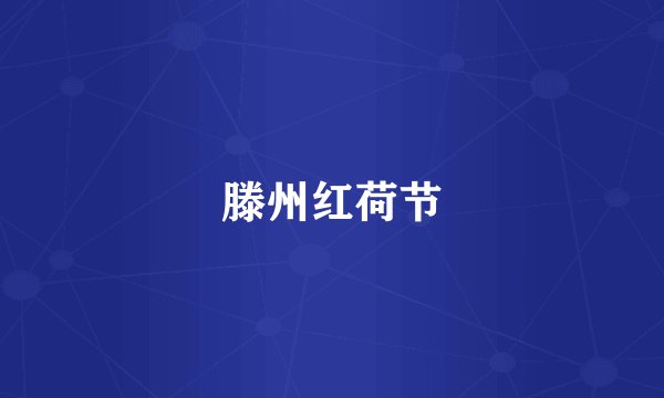 滕州红荷节