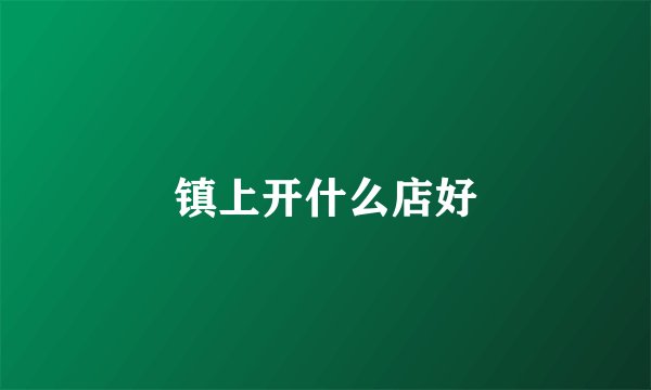 镇上开什么店好
