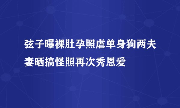 弦子曝裸肚孕照虐单身狗两夫妻晒搞怪照再次秀恩爱