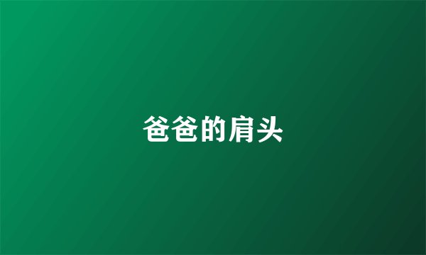 爸爸的肩头