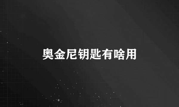 奥金尼钥匙有啥用