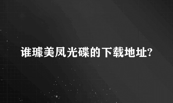 谁璩美凤光碟的下载地址?