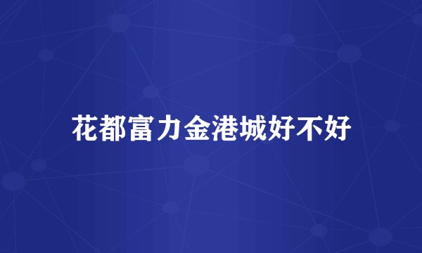 花都富力金港城好不好