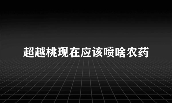 超越桃现在应该喷啥农药