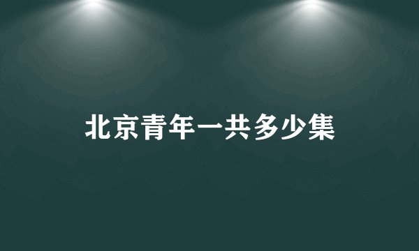 北京青年一共多少集