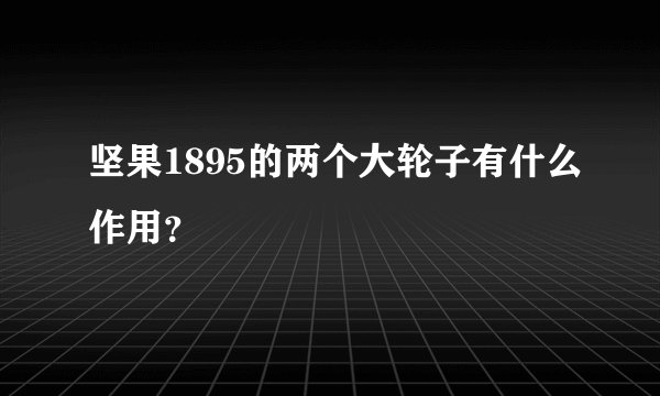 坚果1895的两个大轮子有什么作用？