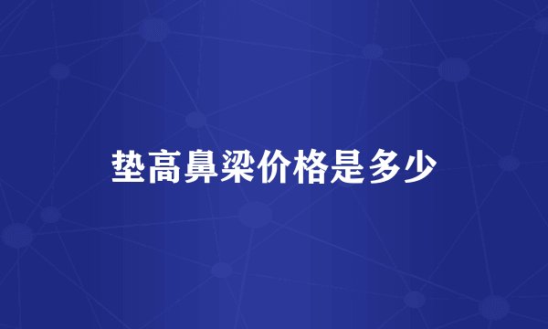 垫高鼻梁价格是多少