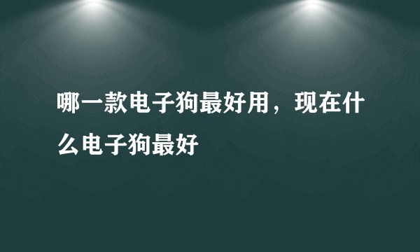 哪一款电子狗最好用，现在什么电子狗最好