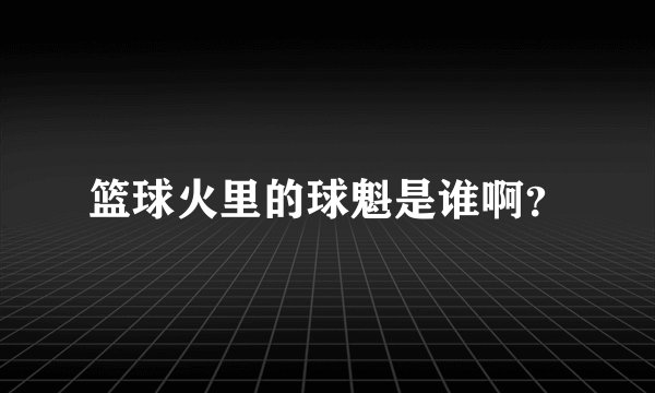 篮球火里的球魁是谁啊？