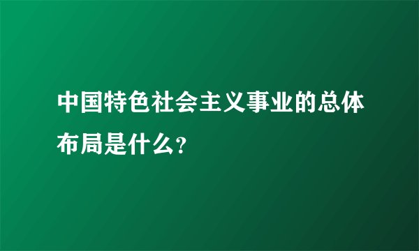 中国特色社会主义事业的总体布局是什么？