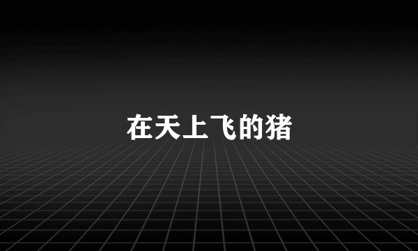 在天上飞的猪