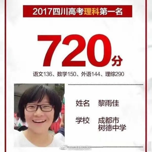 今年各省的高考理科状元都有谁?