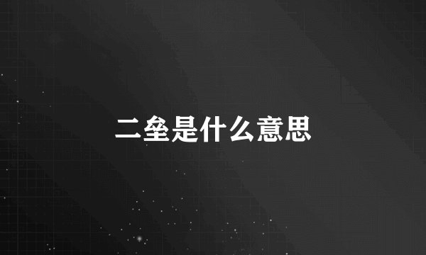 二垒是什么意思