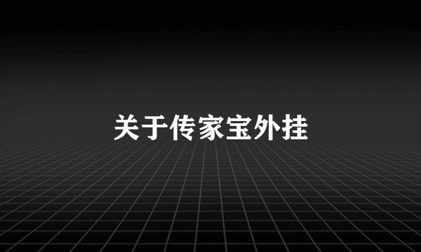 关于传家宝外挂