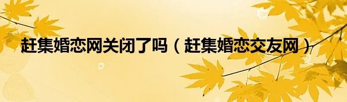 赶集婚恋网关闭了吗（赶集婚恋交友网）
