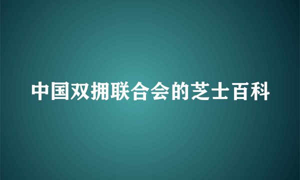 中国双拥联合会的芝士百科
