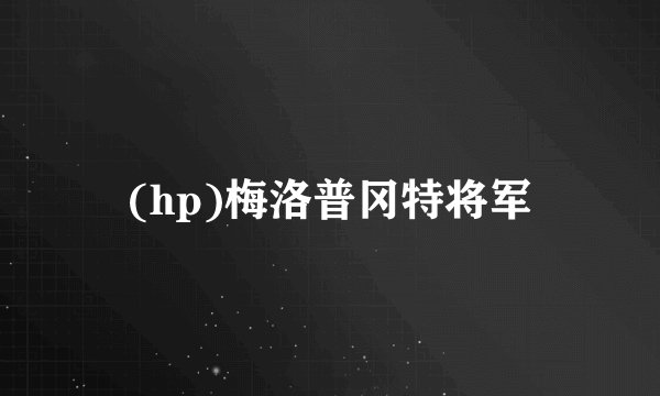 (hp)梅洛普冈特将军