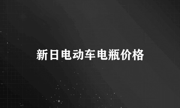 新日电动车电瓶价格
