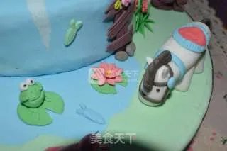 休闲假日翻糖蛋糕