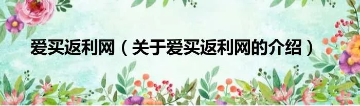 爱买返利网（关于爱买返利网的介绍）