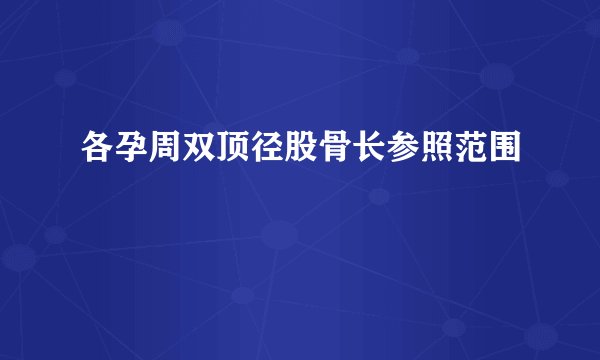 各孕周双顶径股骨长参照范围