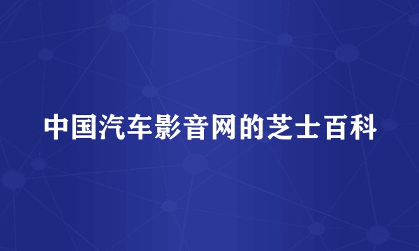 中国汽车影音网的芝士百科