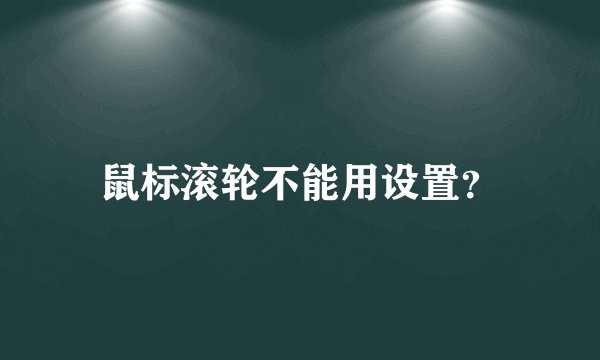 鼠标滚轮不能用设置？