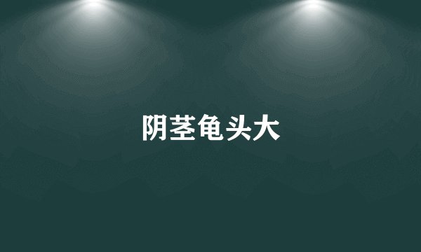 阴茎龟头大