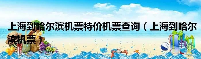 上海到哈尔滨机票特价机票查询(上海到哈尔滨机票)