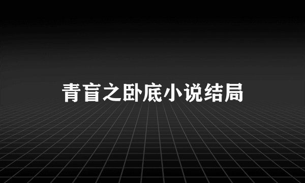 青盲之卧底小说结局