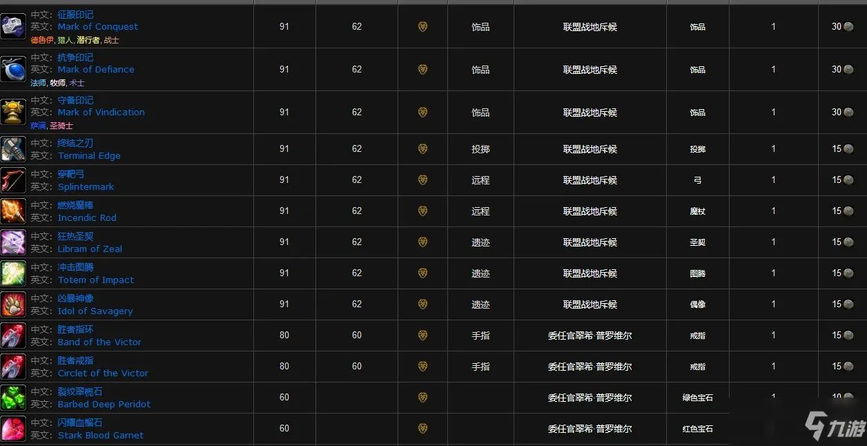 魔兽世界荣耀堡印记可以兑换什么东西
