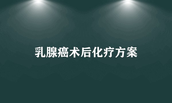 乳腺癌术后化疗方案