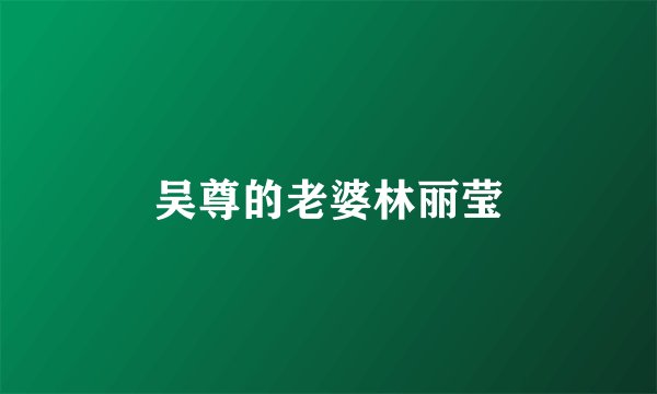 吴尊的老婆林丽莹