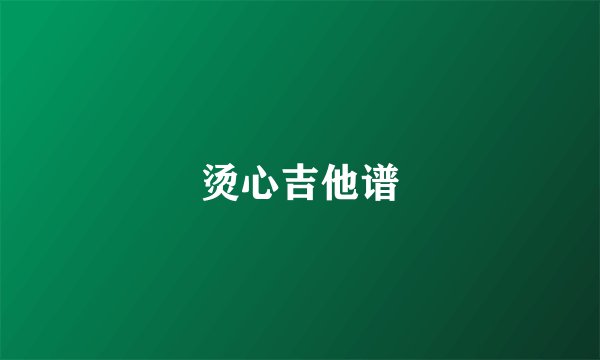 烫心吉他谱